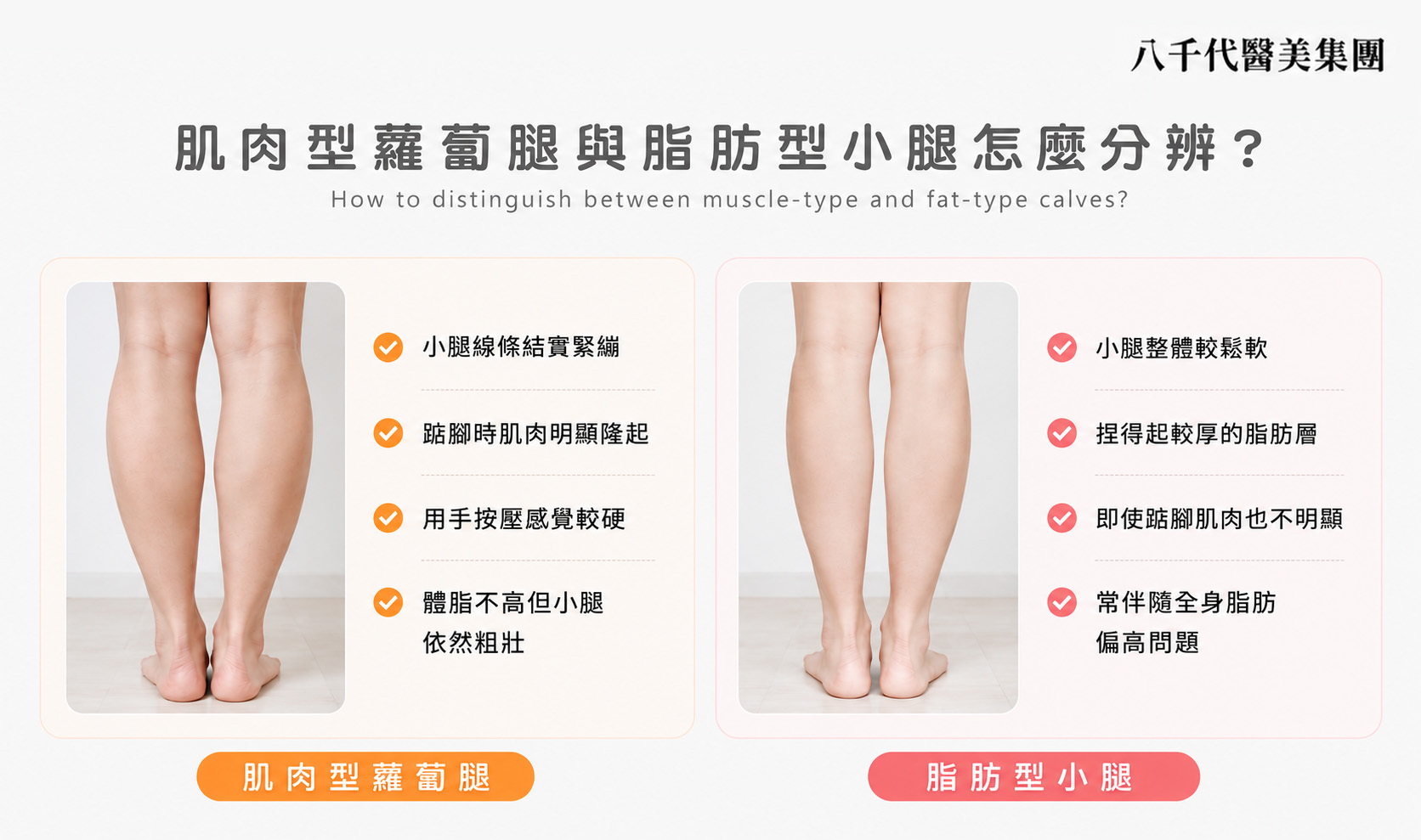 如何分辨脂肪型跟肌肉型小腿