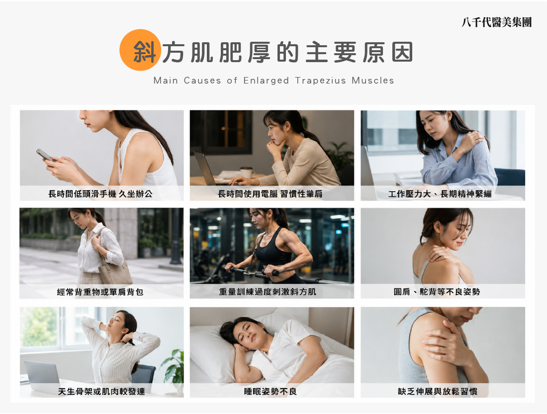 造成斜方肌肥厚的主要原因